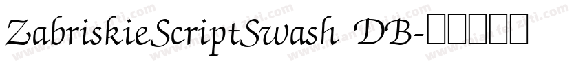 ZabriskieScriptSwash DB字体转换